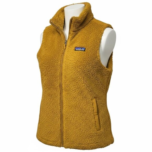 NWOT Patagonia Los Gatos Mustard Yellow Fleece Vest Women's Medium - Picture 1 of 12